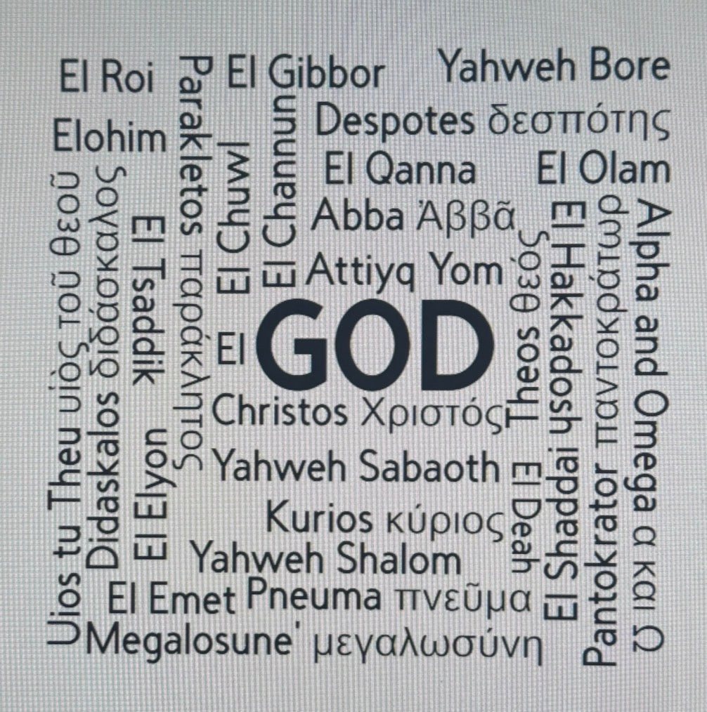 “Names of God” Faith Sweatshirt – Christian Crewneck with Cross Design