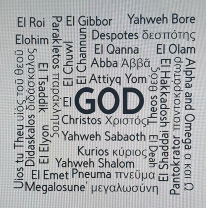 “Names of God” Faith Sweatshirt – Christian Crewneck with Cross Design