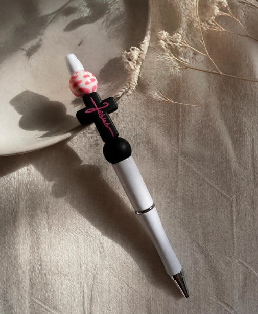 Jesus Cross Faith Beaded Pen