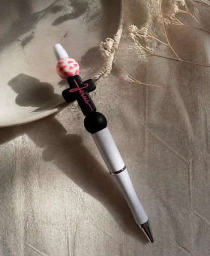 Jesus Cross Faith Beaded Pen