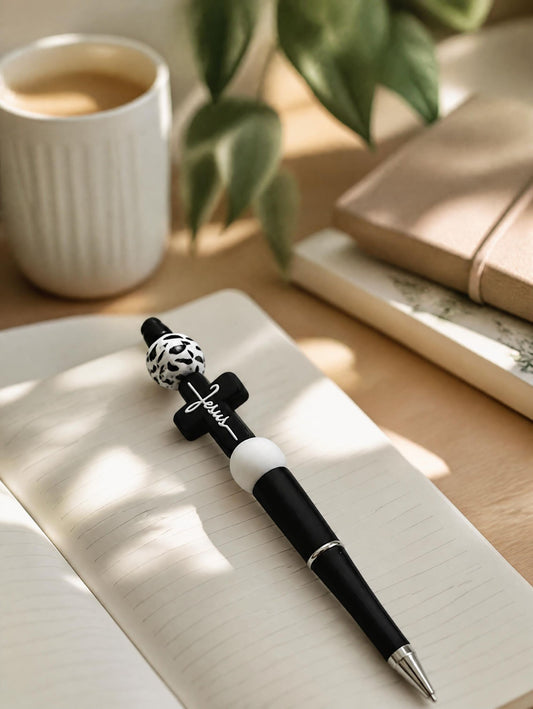 Jesus Cross Faith Beaded Pen