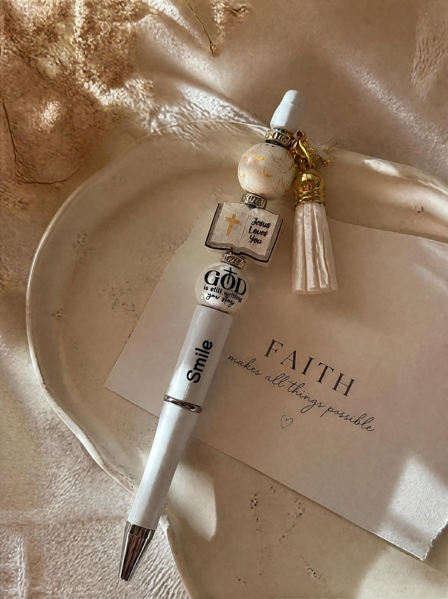 Faith & Inspiration Beaded Charm Pen